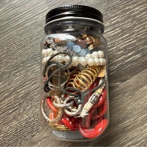 Small Jar of Semi Mystery Jewelry